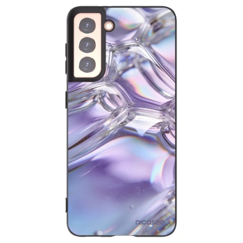 Picasee silikónový čierny obal pre Samsung Galaxy S21 5G G991B - Iridescent bubbles