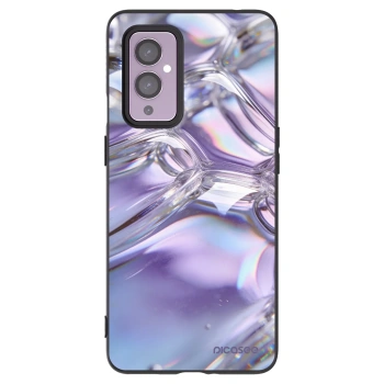 Picasee silikónový čierny obal pre OnePlus 9 - Iridescent bubbles
