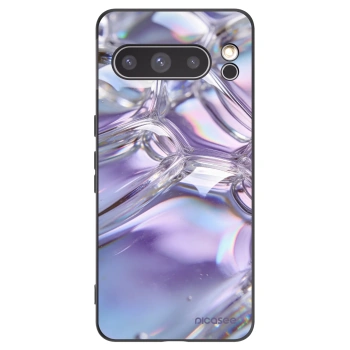 Picasee silikónový čierny obal pre Google Pixel 8 Pro - Iridescent bubbles