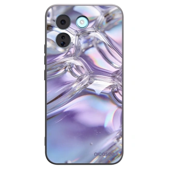 Picasee silikónový čierny obal pre Xiaomi Redmi Note 17 Pro MAX 5G - Iridescent bubbles