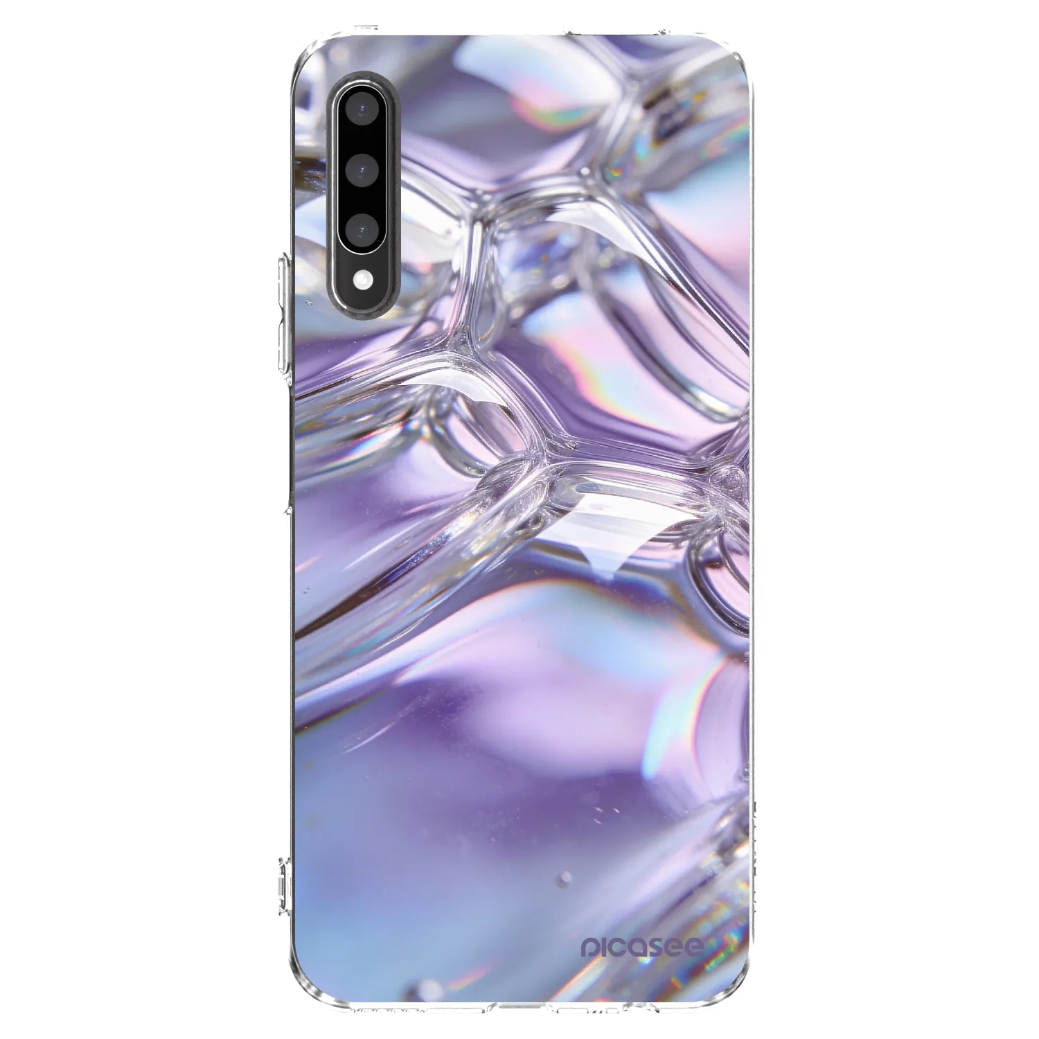 Picasee silikónový prehľadný obal pre Honor 9X Pro - Iridescent bubbles