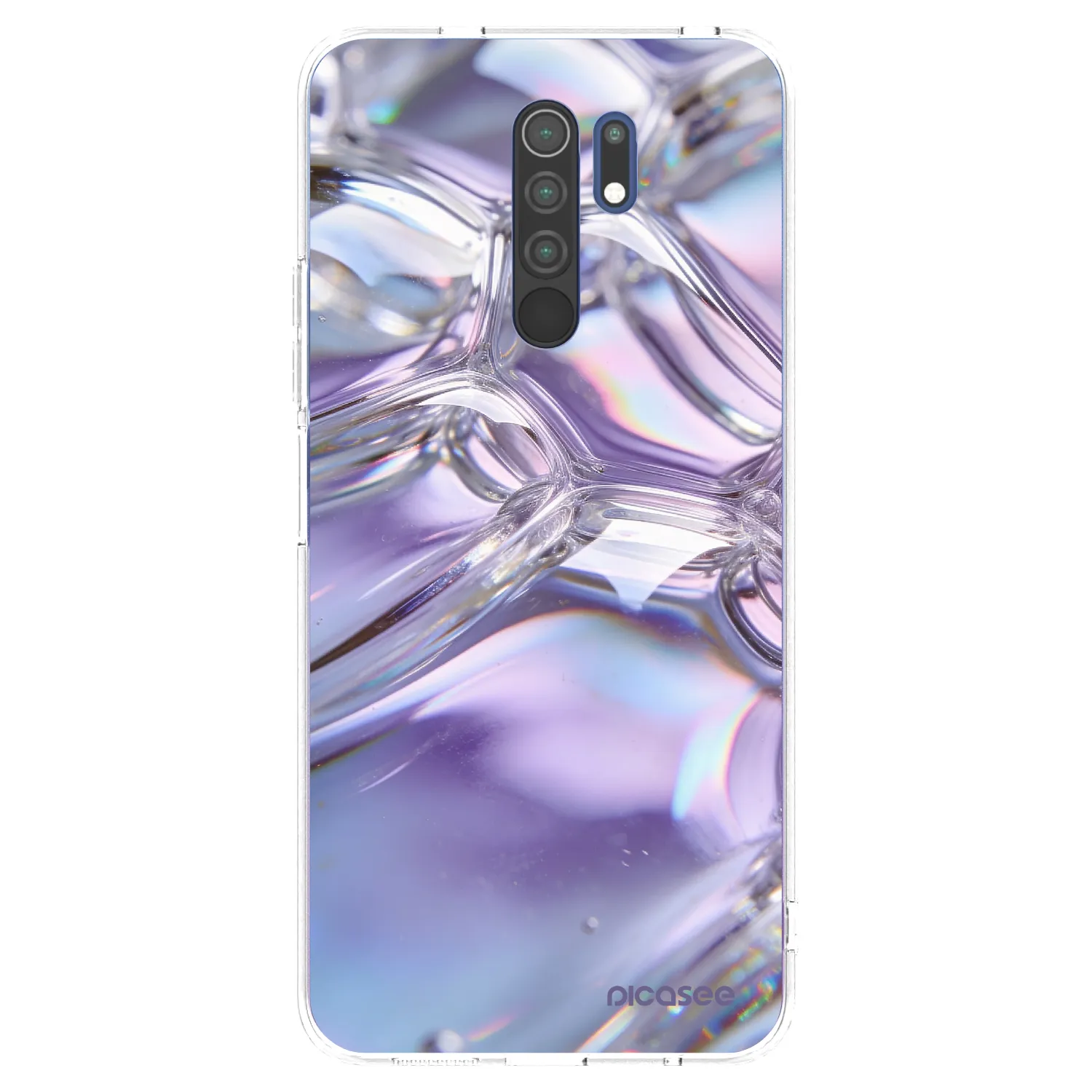 Picasee silikónový prehľadný obal pre Xiaomi Redmi 9 - Iridescent bubbles