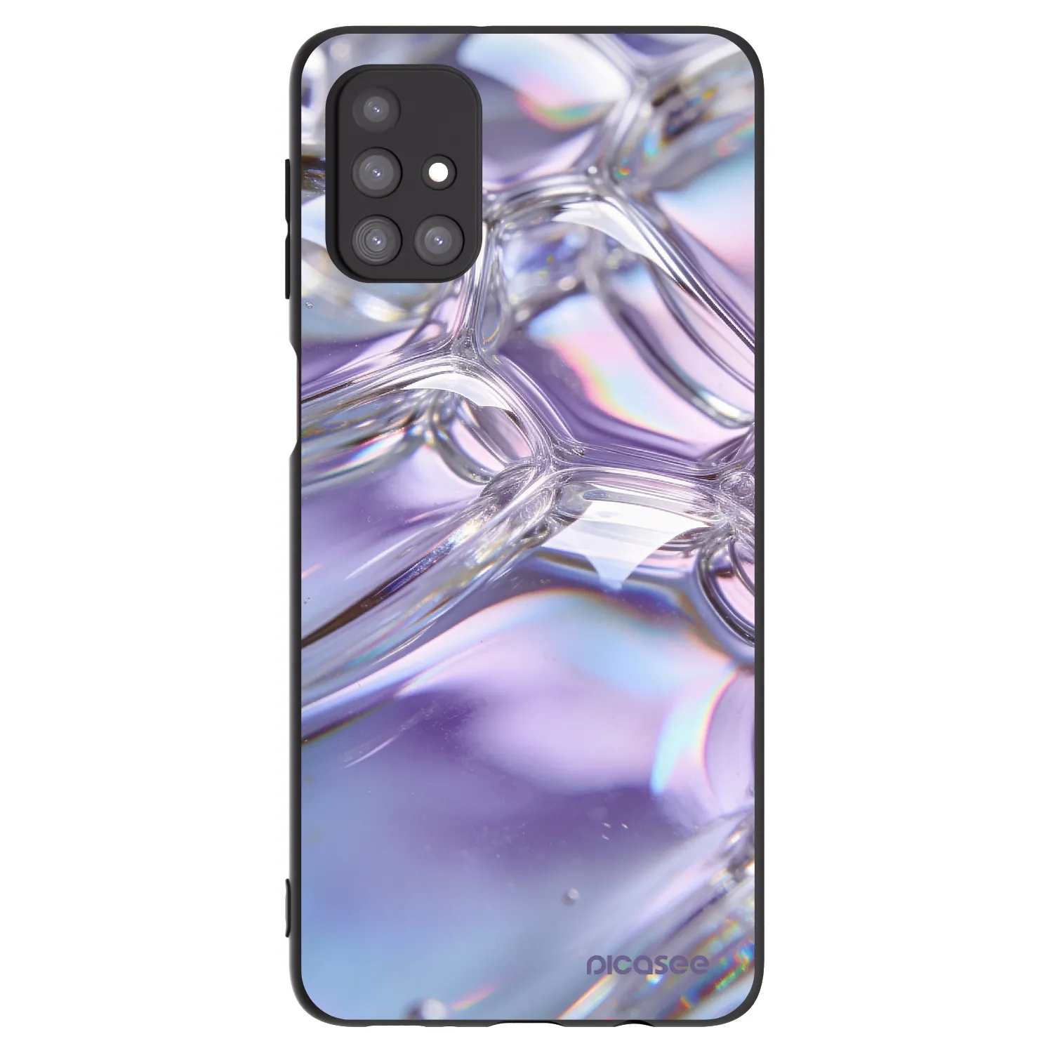 Picasee silikónový čierny obal pre Samsung Galaxy M31s - Iridescent bubbles