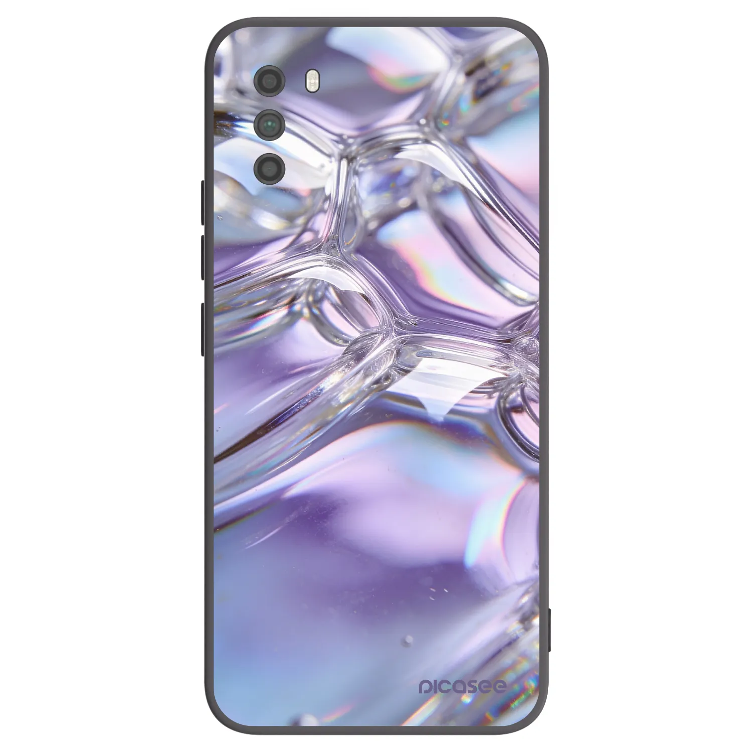 Picasee silikónový čierny obal pre Xiaomi Poco M3 - Iridescent bubbles
