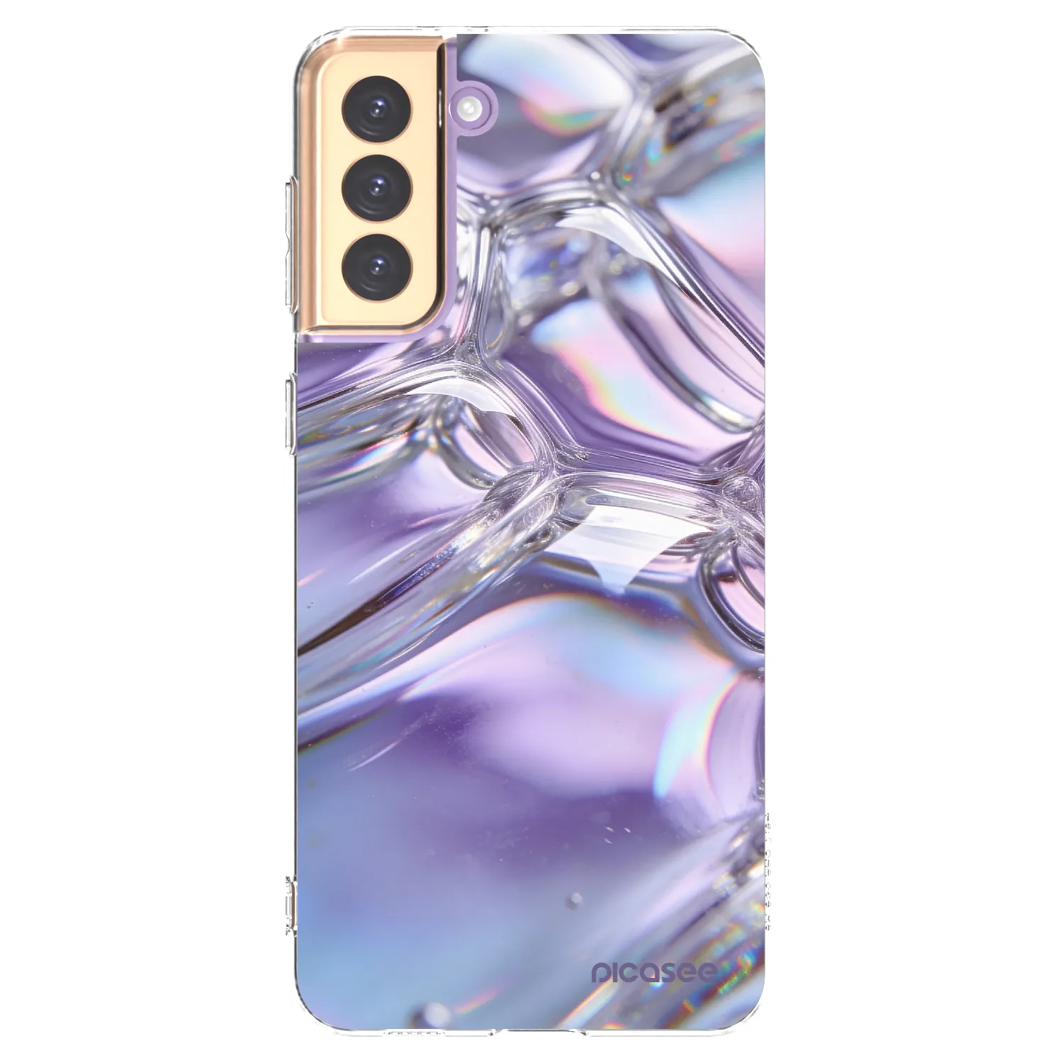 Picasee silikónový prehľadný obal pre Samsung Galaxy S21+ 5G G996F - Iridescent bubbles