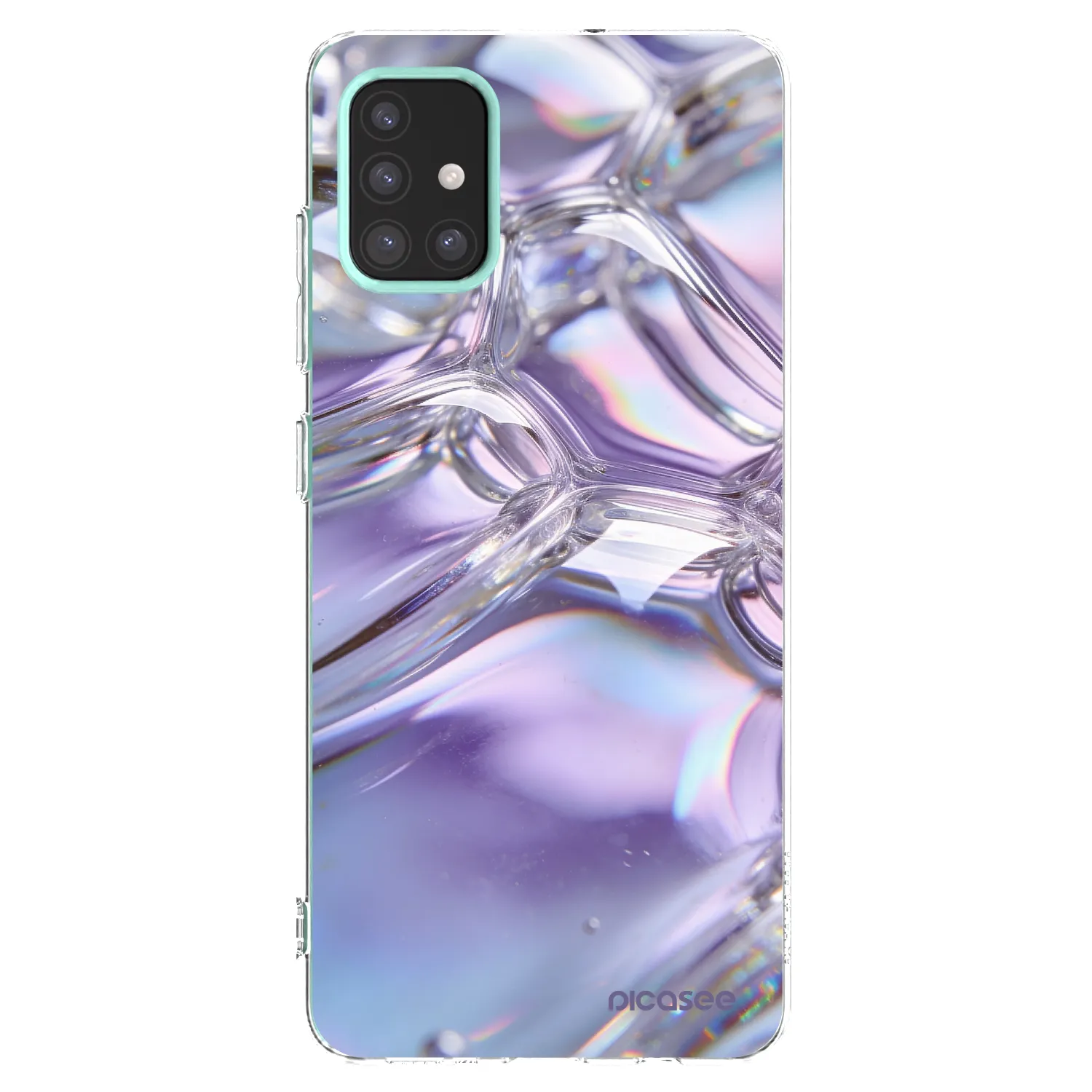 Picasee silikónový prehľadný obal pre Samsung Galaxy M31s - Iridescent bubbles