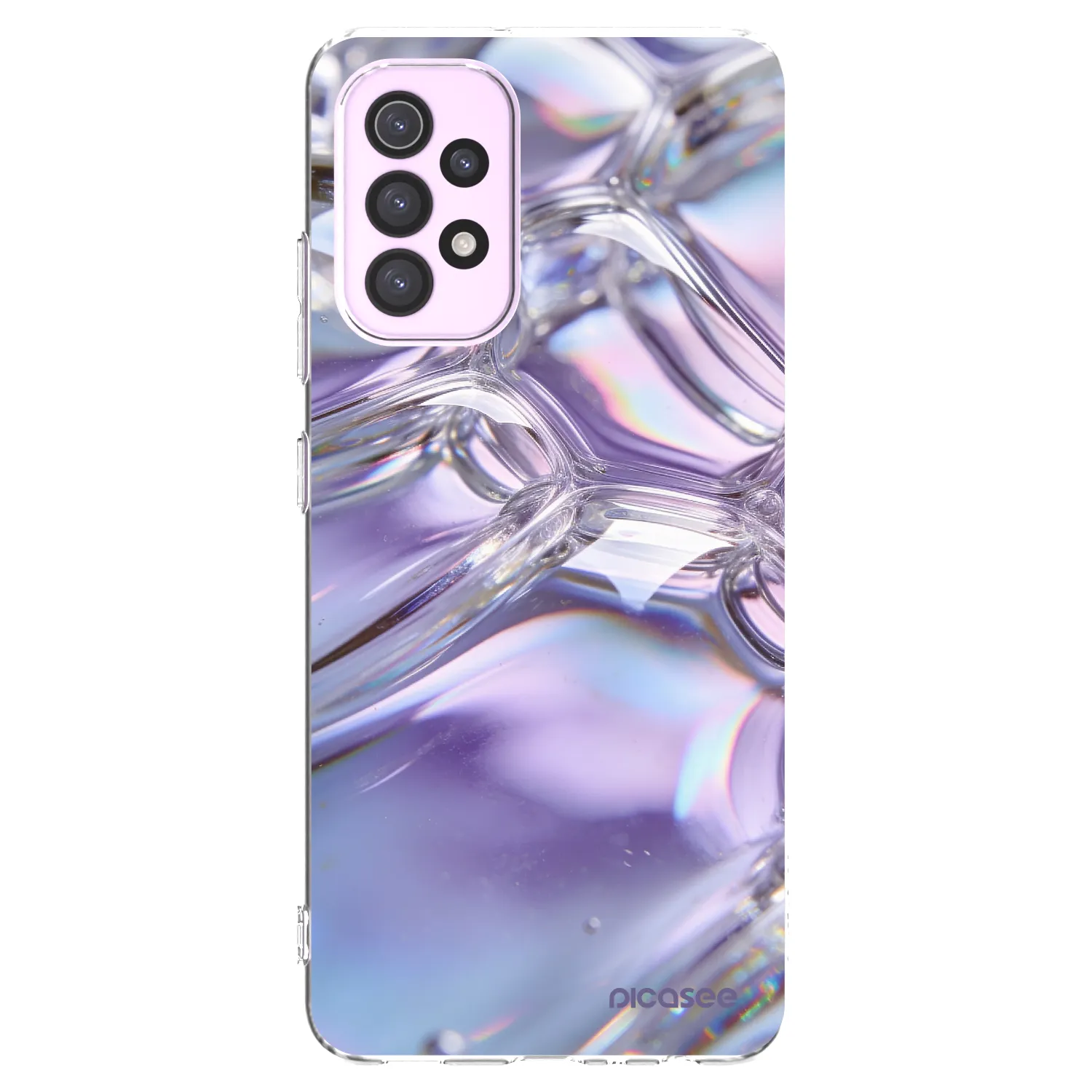 Picasee silikónový prehľadný obal pre Samsung Galaxy A32 5G A326B - Iridescent bubbles
