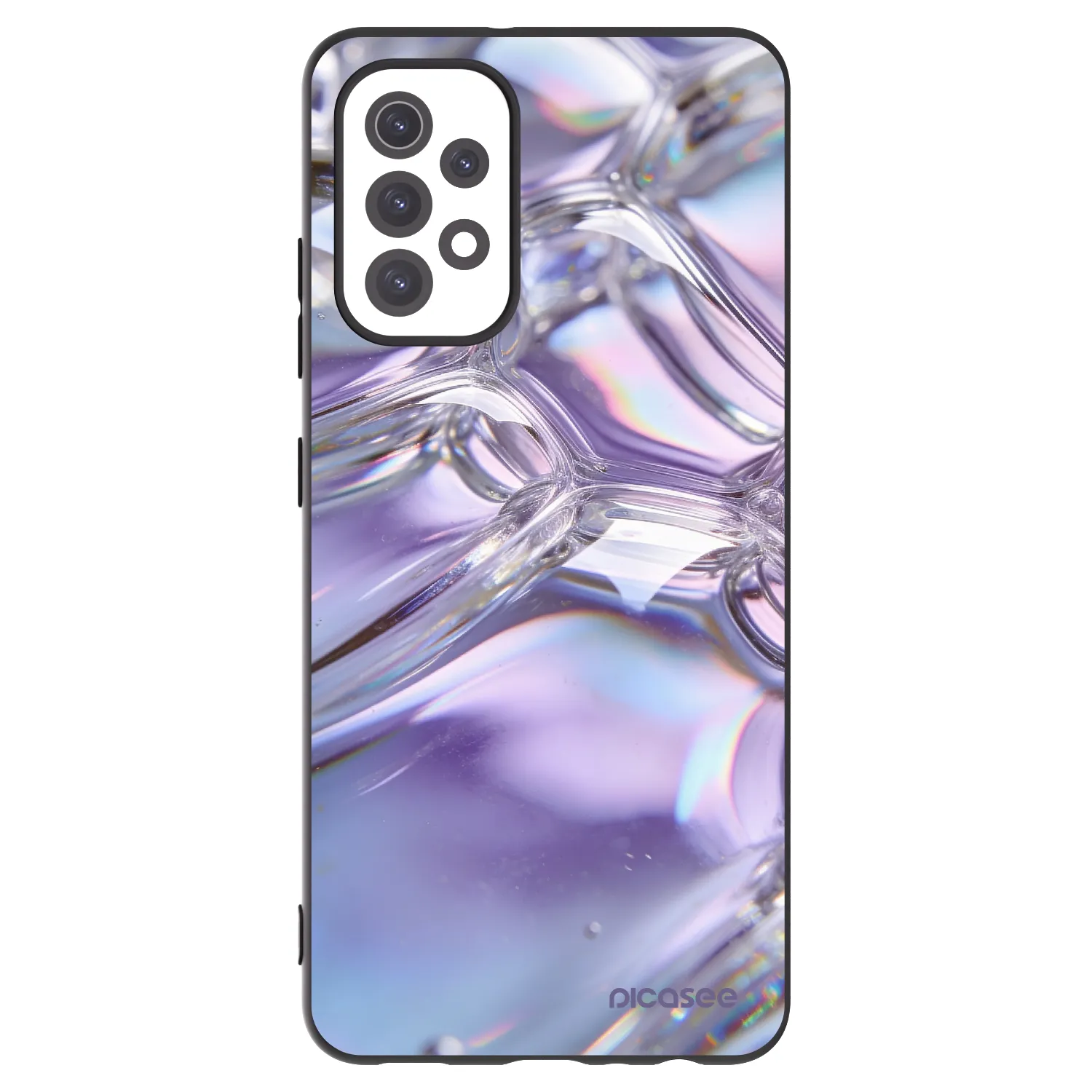 Picasee silikónový čierny obal pre Samsung Galaxy A32 5G A326B - Iridescent bubbles