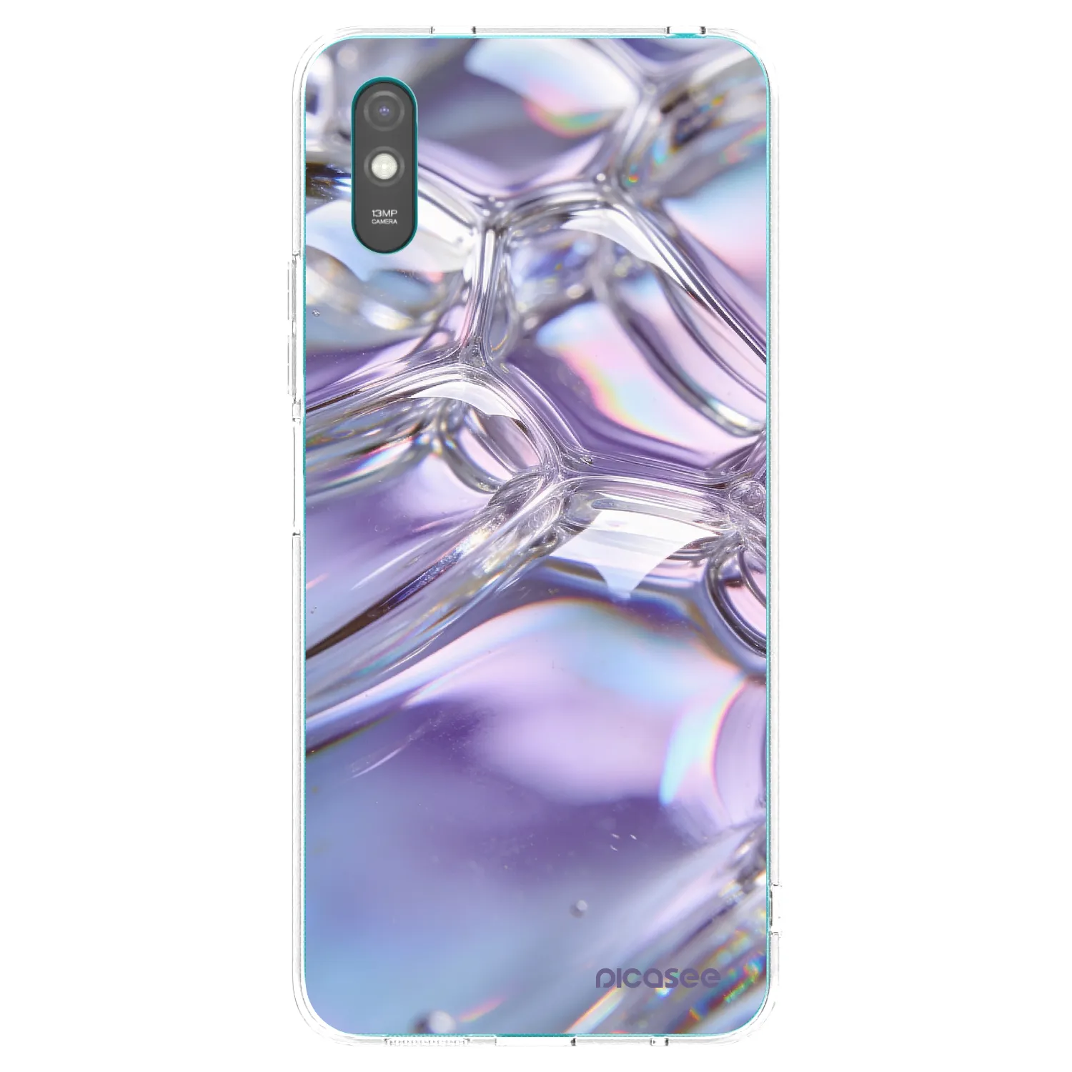 Picasee silikónový prehľadný obal pre Xiaomi Redmi 9AT - Iridescent bubbles
