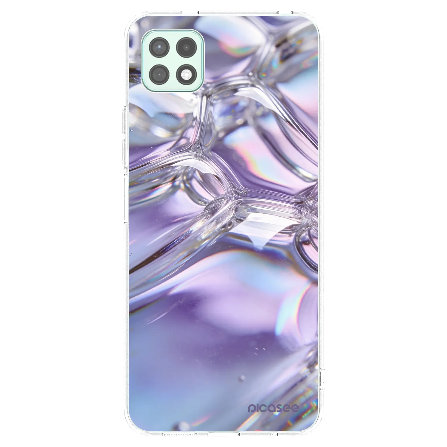 Picasee silikónový prehľadný obal pre Samsung Galaxy A22 A226B 5G - Iridescent bubbles