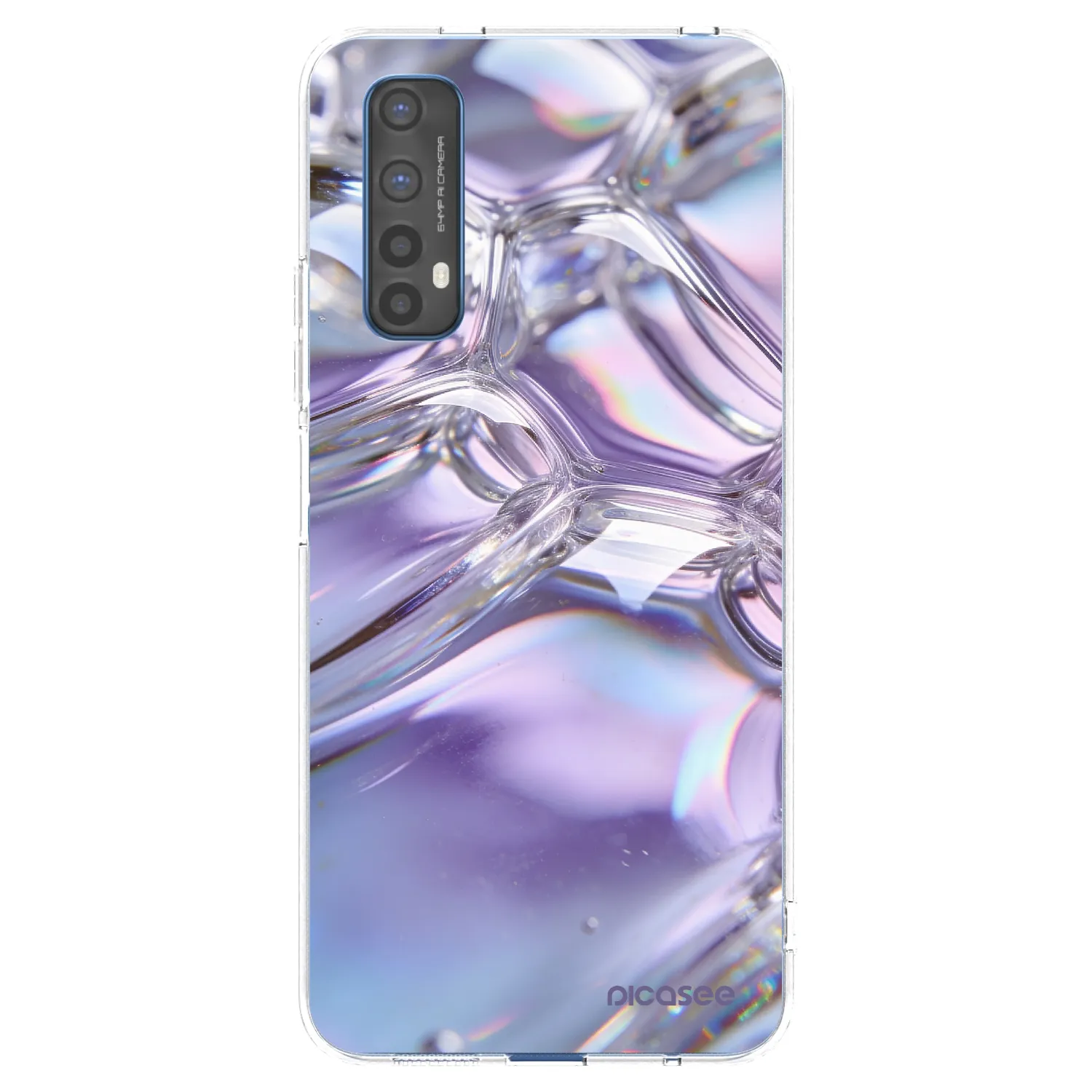 Picasee silikónový prehľadný obal pre Realme 7 - Iridescent bubbles