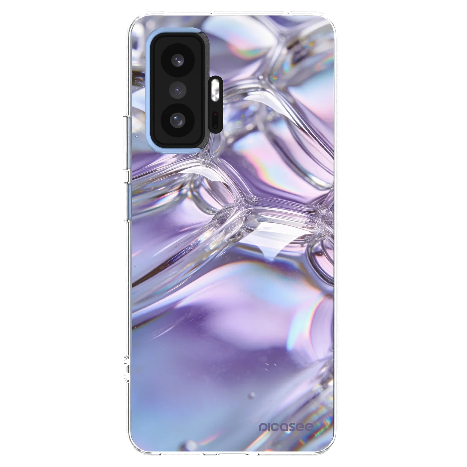 Picasee silikónový prehľadný obal pre Xiaomi 11T - Iridescent bubbles