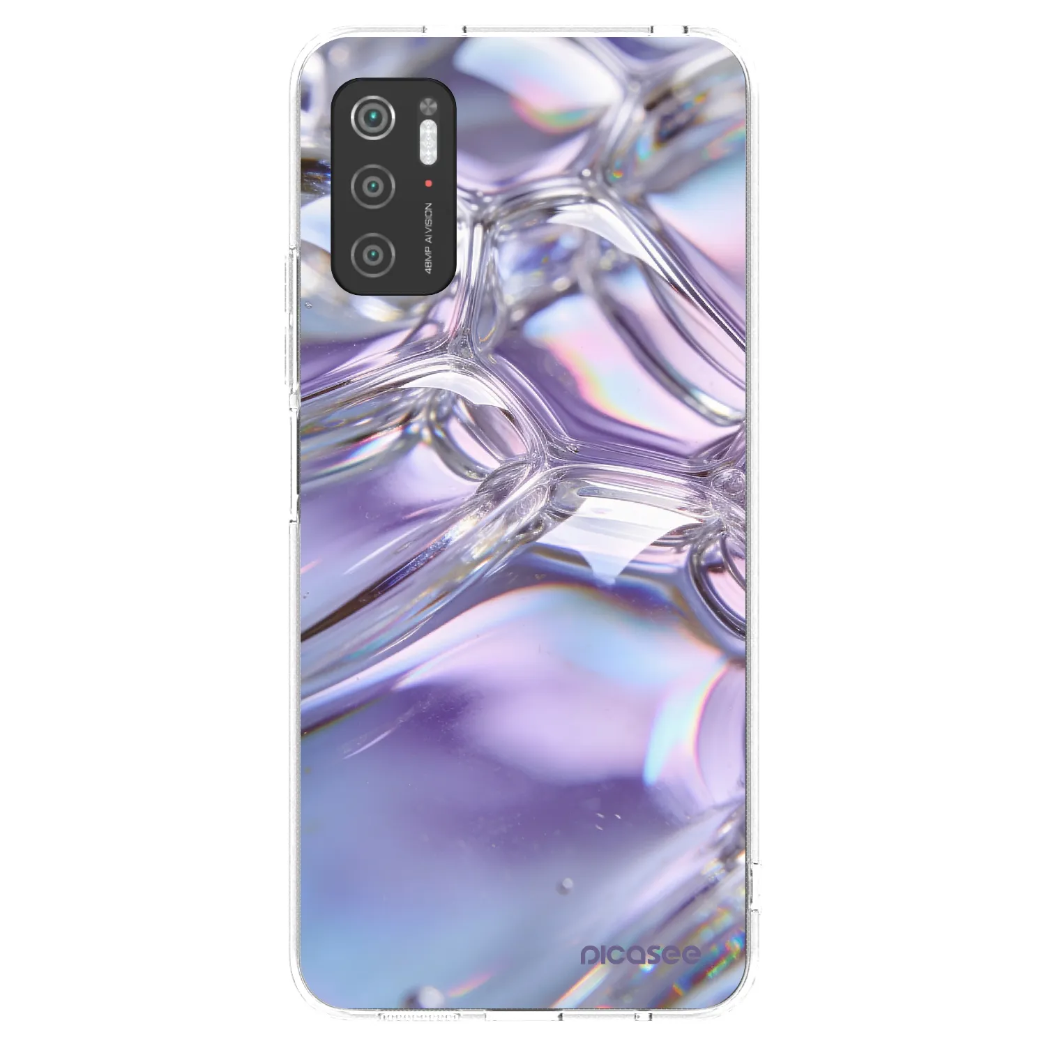 Picasee silikónový prehľadný obal pre Xiaomi Poco M3 Pro 5G - Iridescent bubbles
