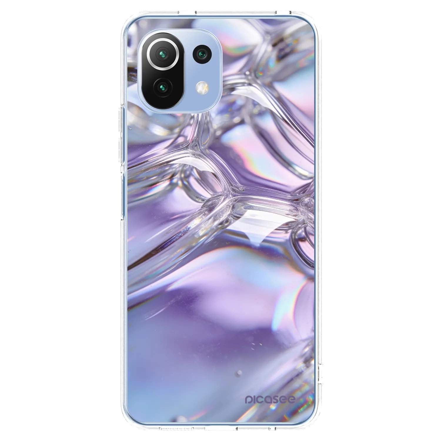 Picasee silikónový prehľadný obal pre Xiaomi 11 Lite 5G NE - Iridescent bubbles