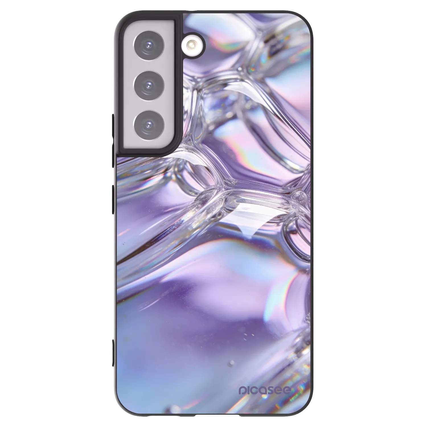 Picasee silikónový čierny obal pre Samsung Galaxy S22 5G - Iridescent bubbles