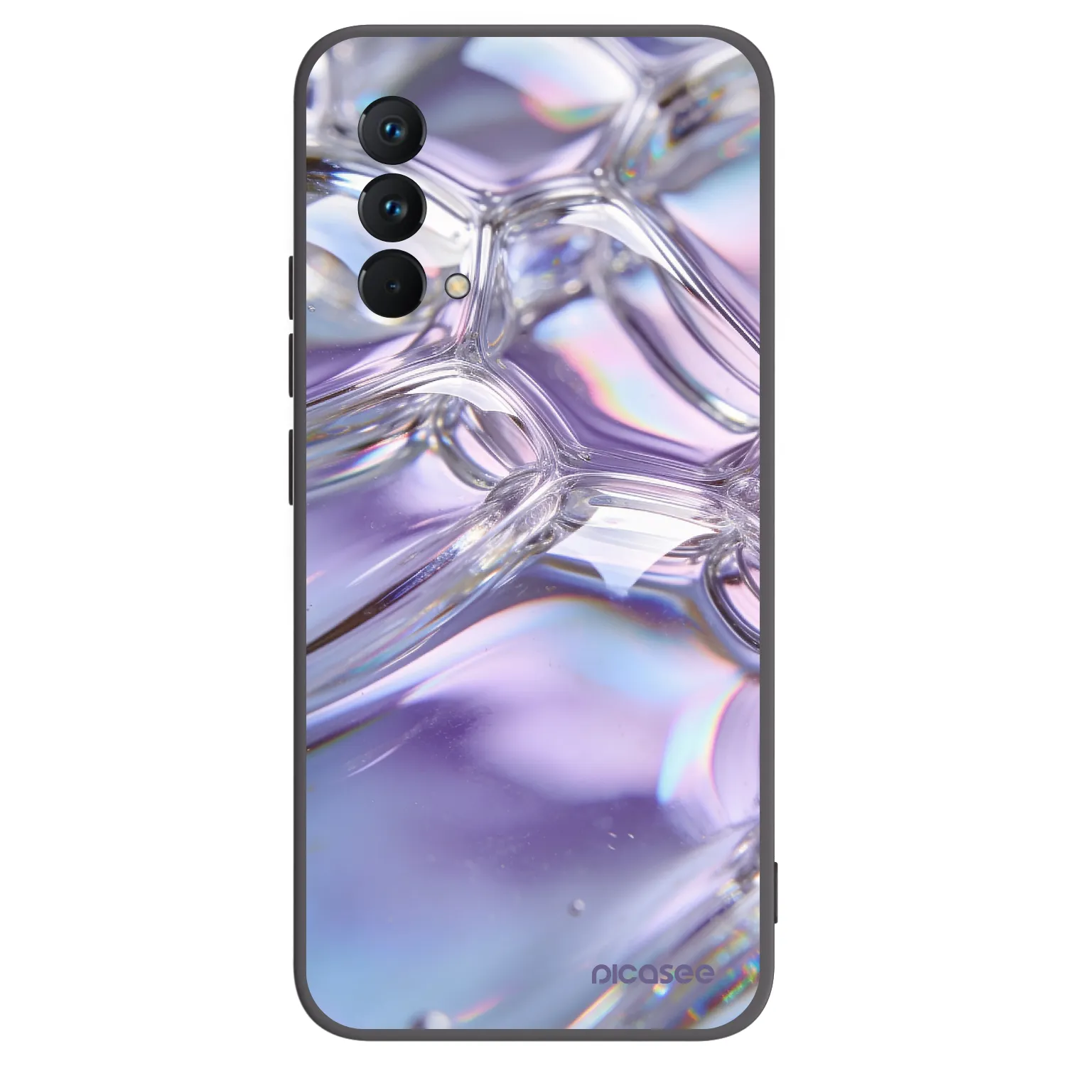 Picasee silikónový čierny obal pre Realme GT Master Edition 5G - Iridescent bubbles