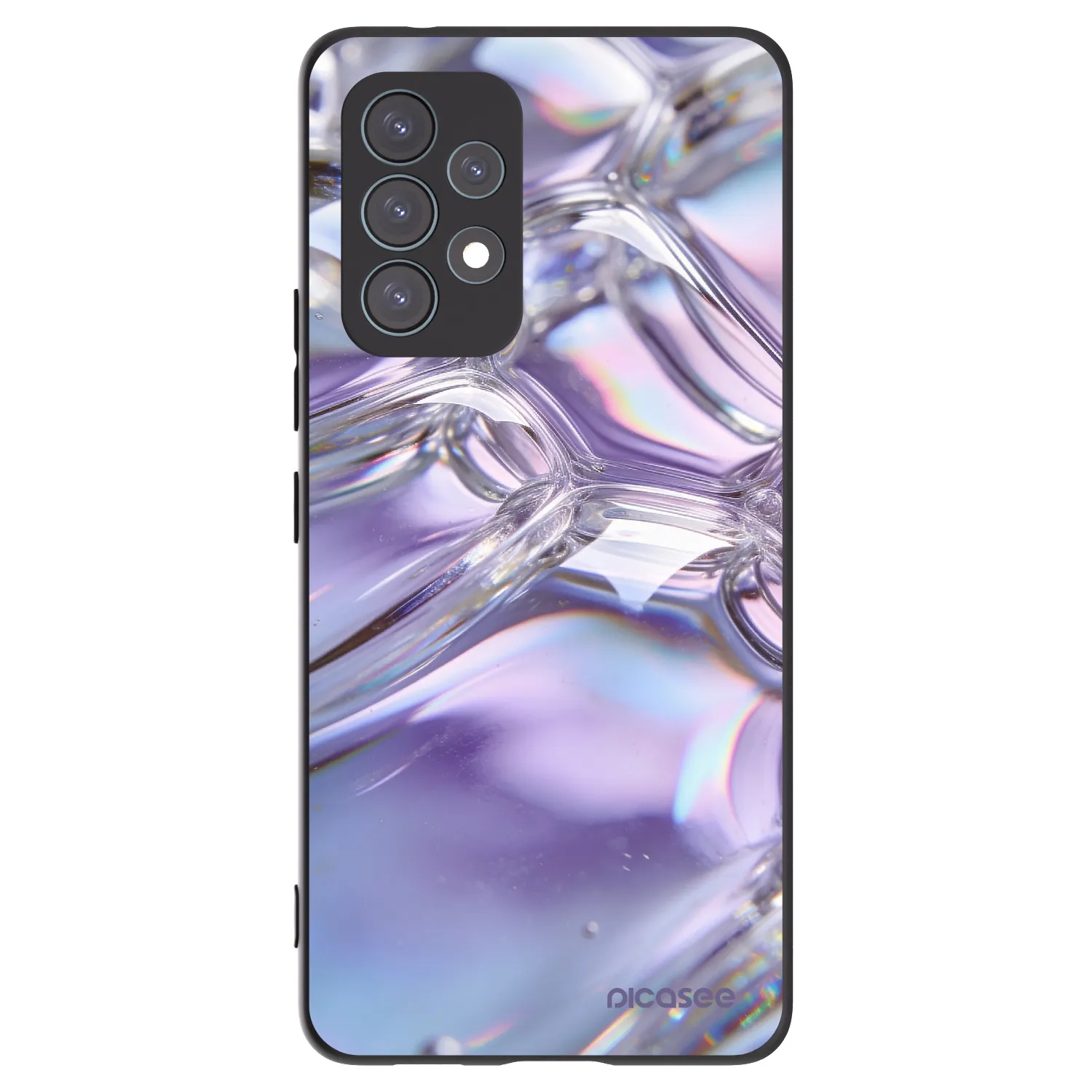 Picasee silikónový čierny obal pre Samsung Galaxy A53 5G A536 - Iridescent bubbles