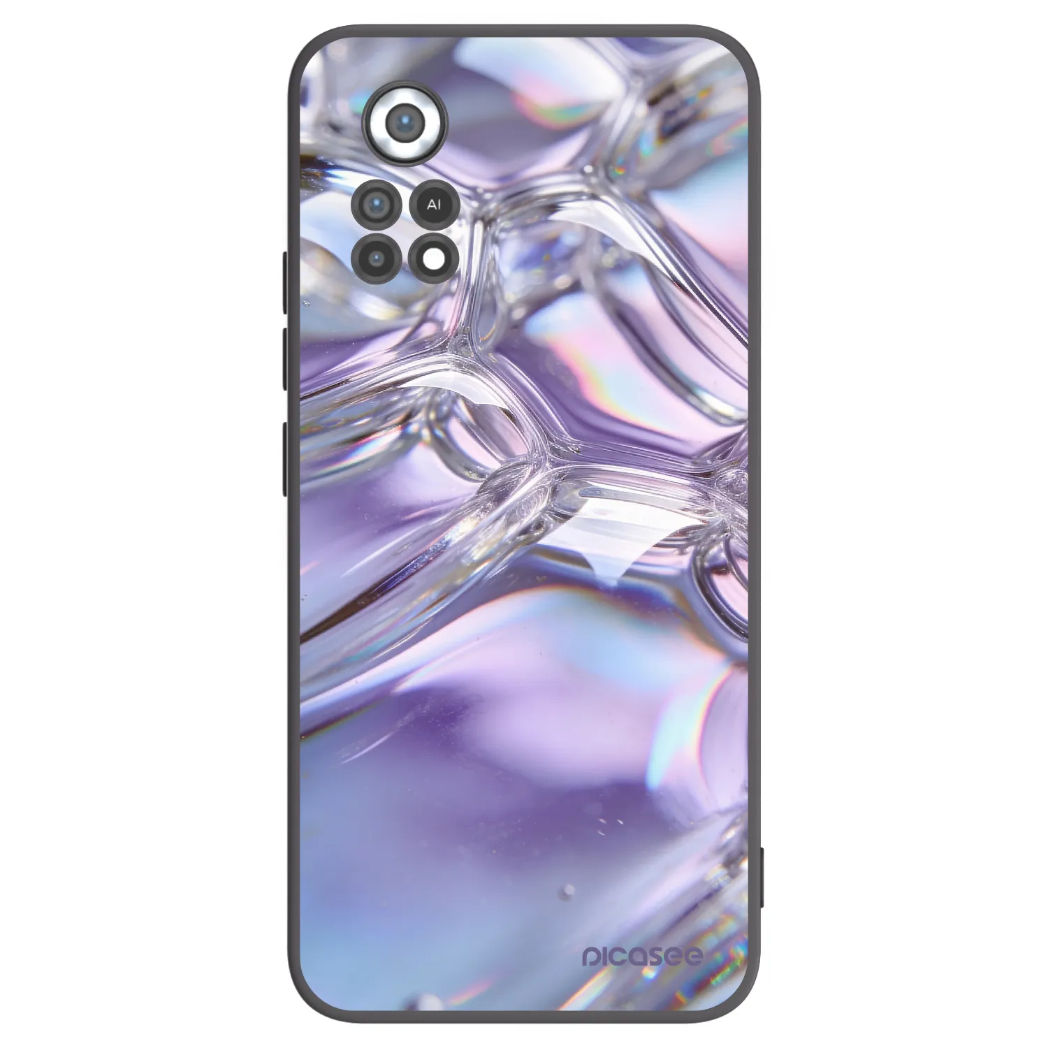 Picasee silikónový čierny obal pre Xiaomi Poco X4 Pro 5G - Iridescent bubbles