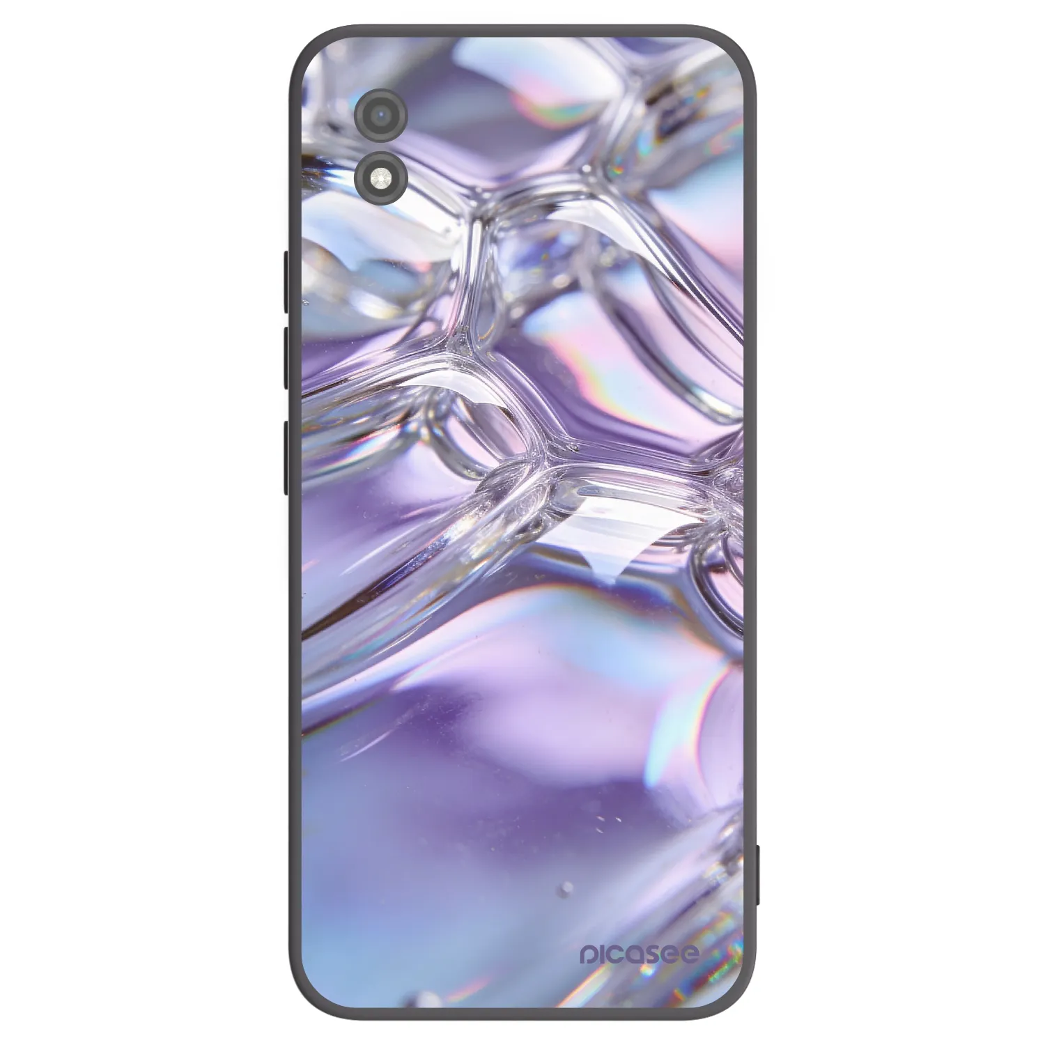 Picasee silikónový čierny obal pre Realme C11 (2021) - Iridescent bubbles