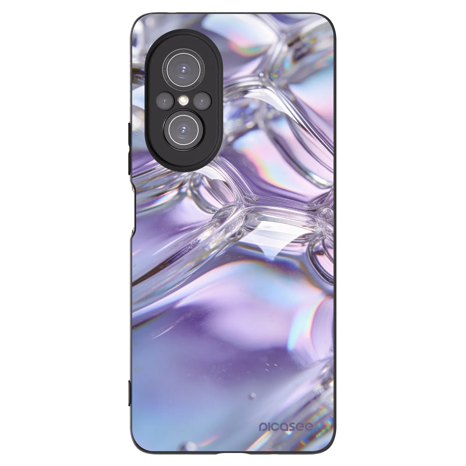 Picasee silikónový čierny obal pre Huawei Nova 9 SE - Iridescent bubbles