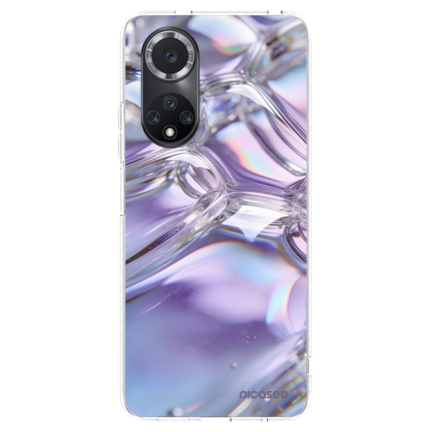 Picasee silikónový prehľadný obal pre Huawei Nova 9 SE - Iridescent bubbles