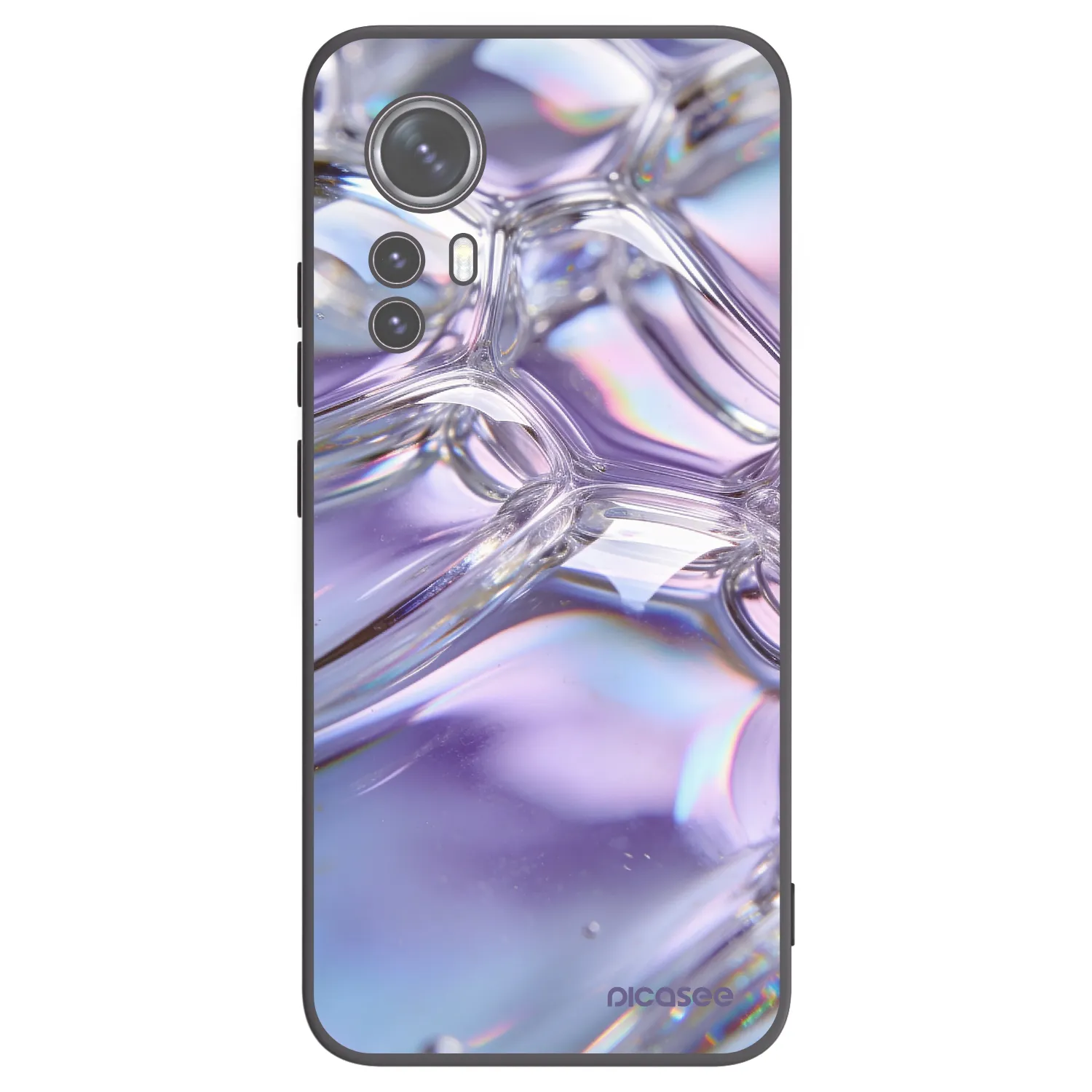 Picasee silikónový čierny obal pre Xiaomi 12 - Iridescent bubbles