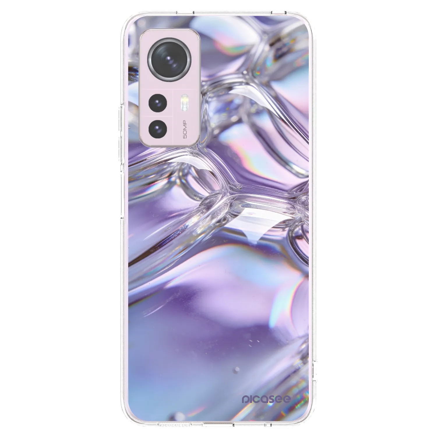 Picasee silikónový prehľadný obal pre Xiaomi 12 - Iridescent bubbles