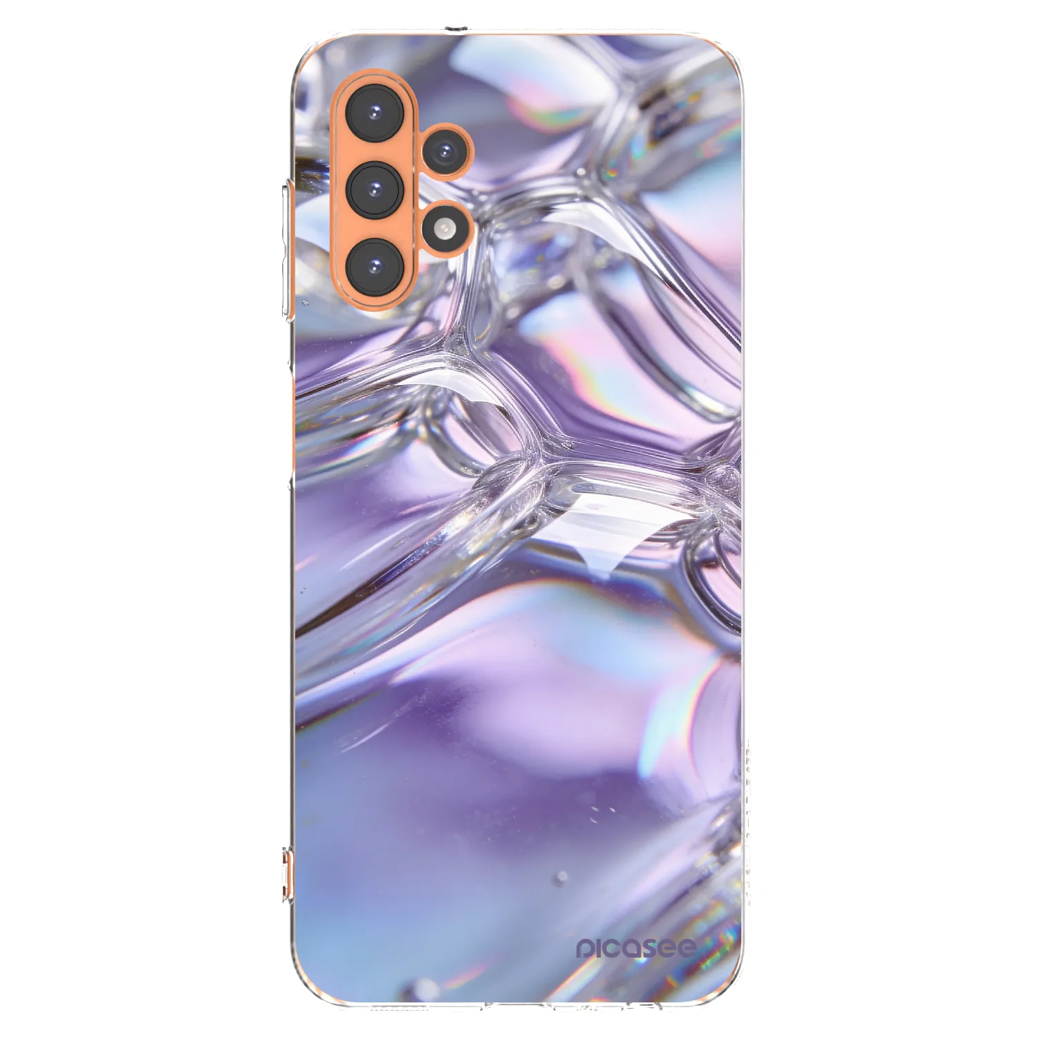 Picasee silikónový prehľadný obal pre Samsung Galaxy A13 4G A135 - Iridescent bubbles