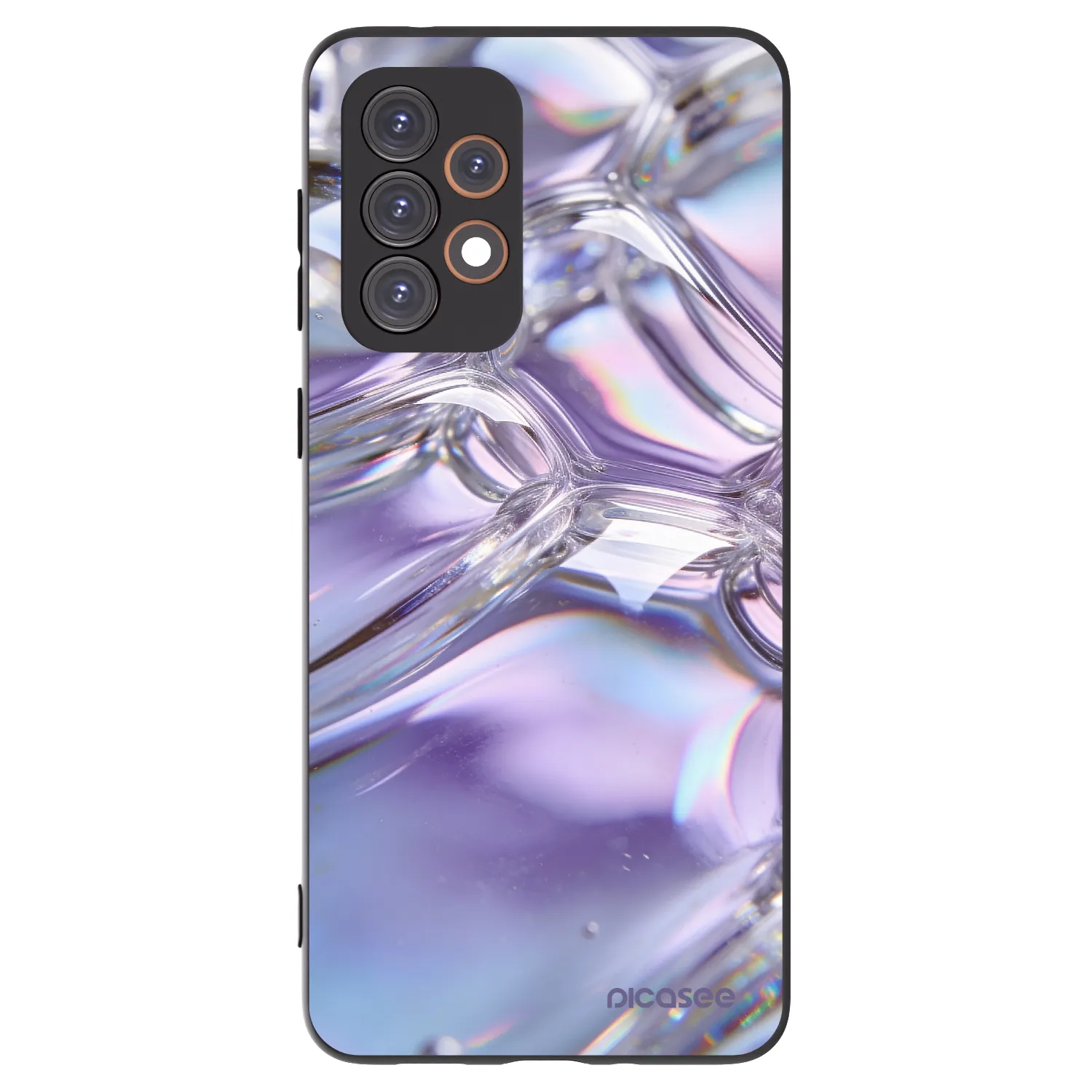Picasee silikónový čierny obal pre Samsung Galaxy A33 5G A336 - Iridescent bubbles