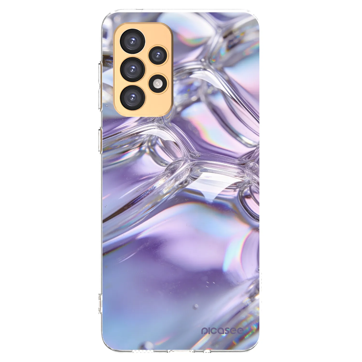 Picasee silikónový prehľadný obal pre Samsung Galaxy A33 5G A336 - Iridescent bubbles