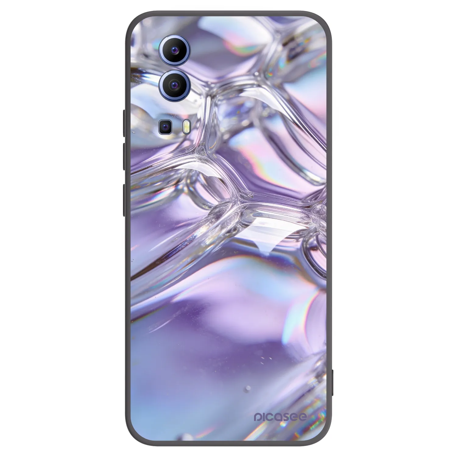Picasee silikónový čierny obal pre Vivo Y52 5G - Iridescent bubbles