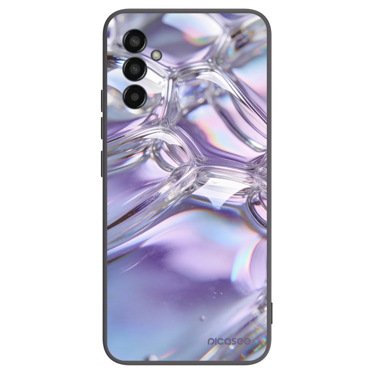 Picasee silikónový čierny obal pre Samsung Galaxy M13 M135F - Iridescent bubbles
