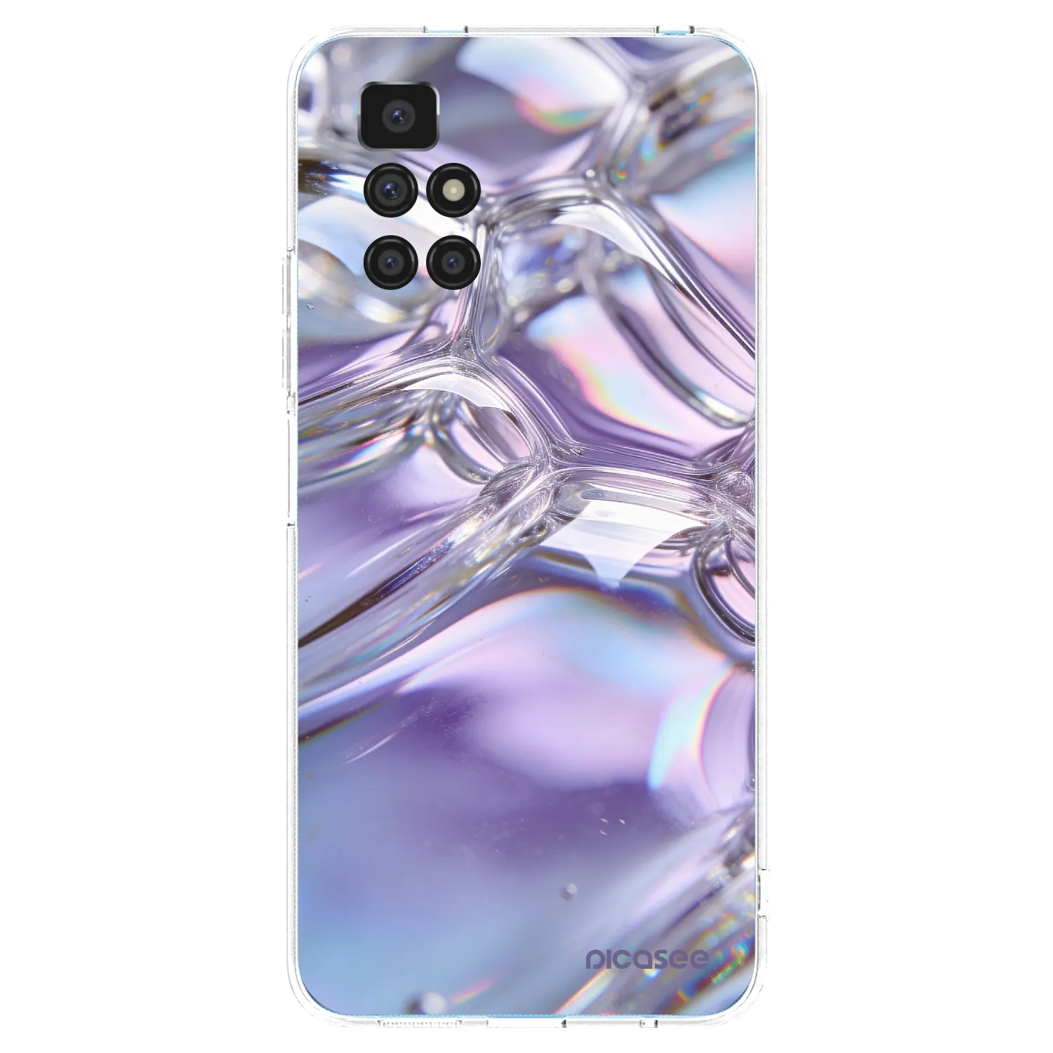 Picasee silikónový prehľadný obal pre Xiaomi Redmi 10 (2022) - Iridescent bubbles