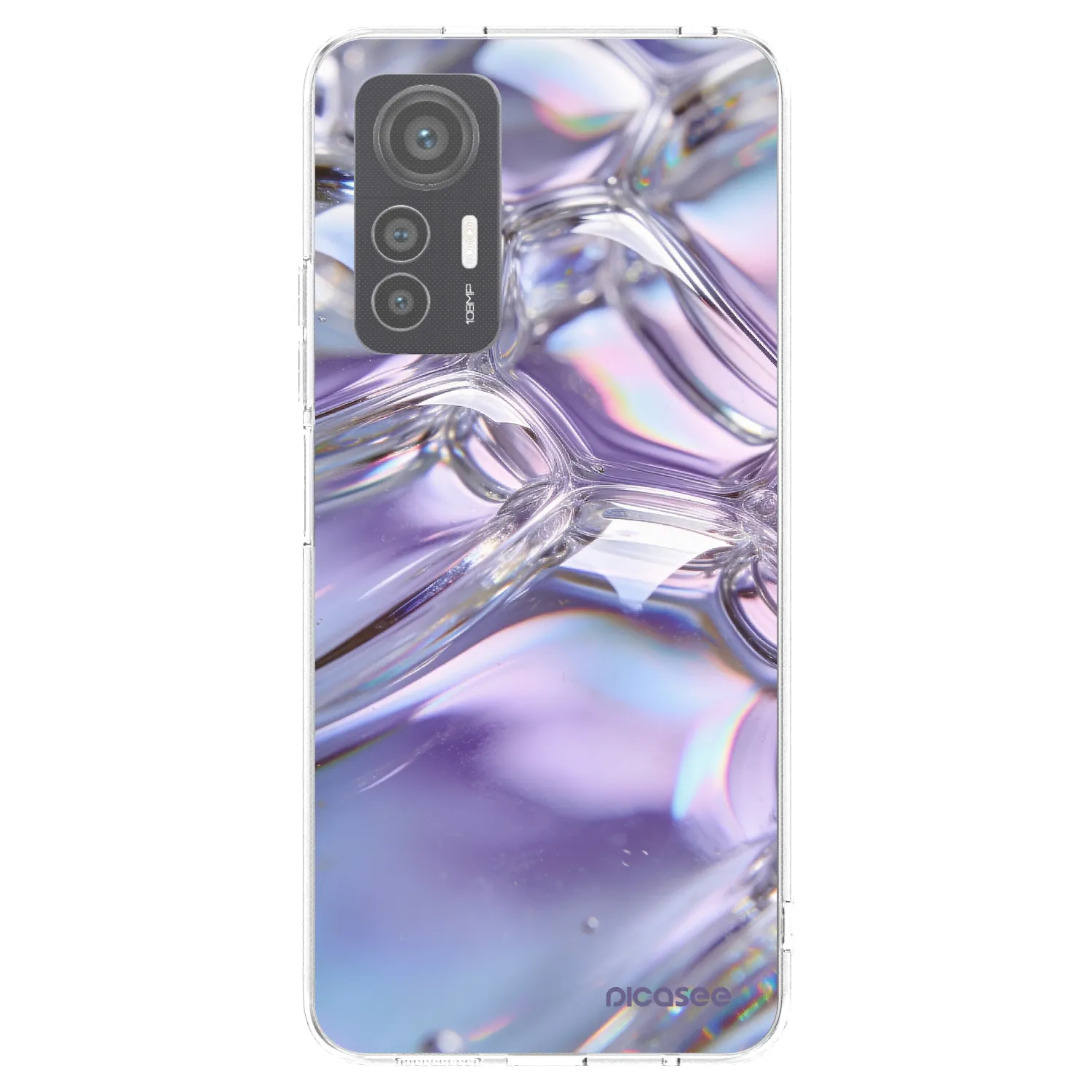 Picasee silikónový prehľadný obal pre Xiaomi 12 Lite - Iridescent bubbles