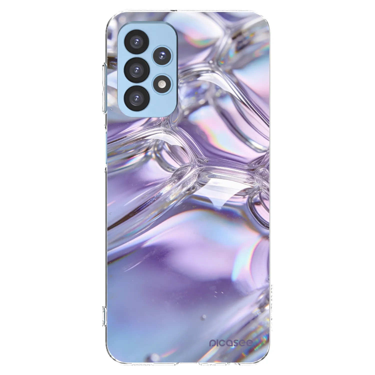 Picasee silikónový prehľadný obal pre Samsung Galaxy A23 A235F 4G - Iridescent bubbles