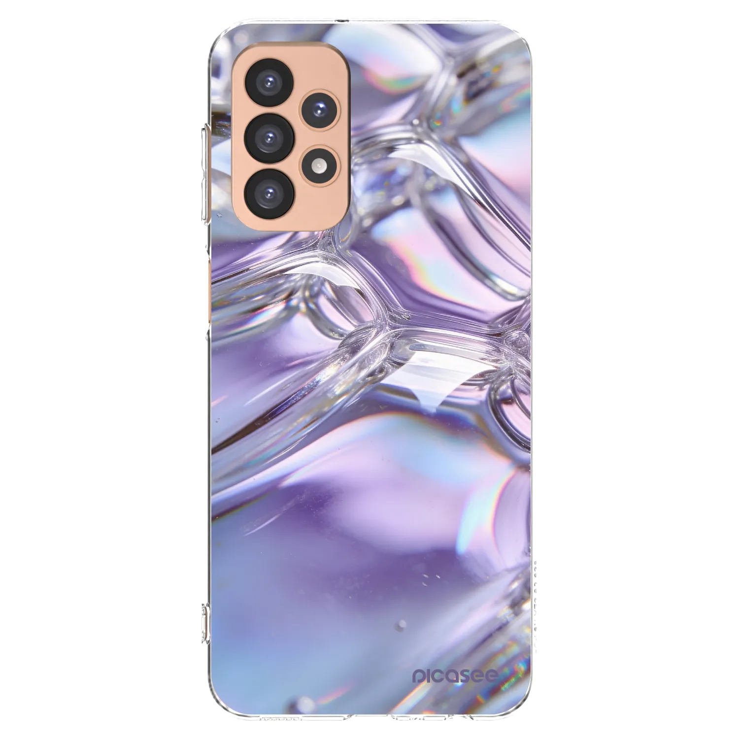 Picasee silikónový prehľadný obal pre Samsung Galaxy A23 A236B 5G - Iridescent bubbles