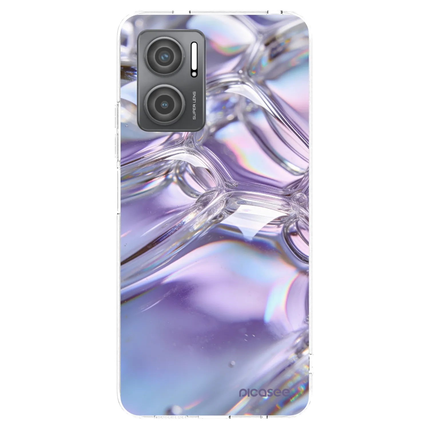 Picasee silikónový prehľadný obal pre Xiaomi Redmi 10 5G - Iridescent bubbles