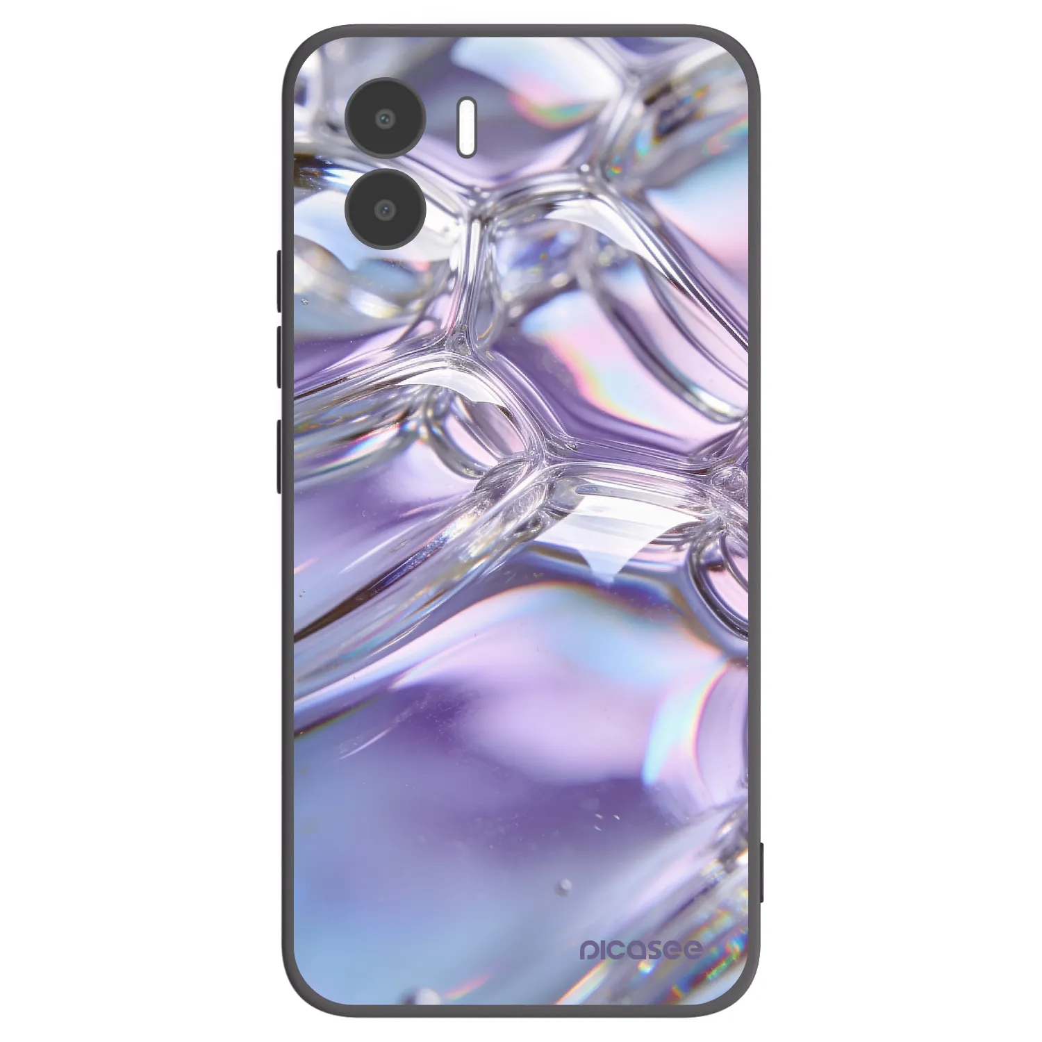 Picasee silikónový čierny obal pre Xiaomi Redmi A1 - Iridescent bubbles