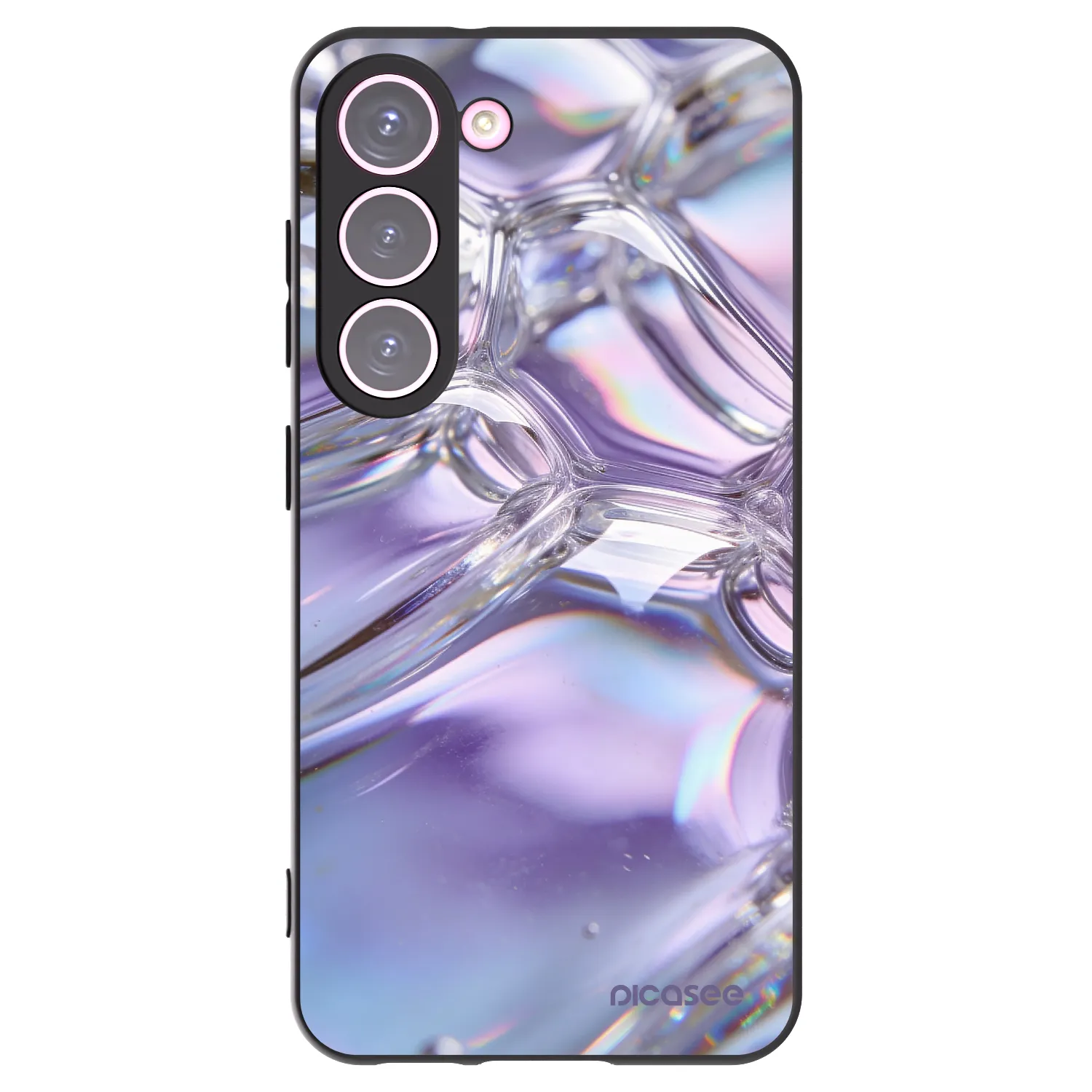 Picasee silikónový čierny obal pre Samsung Galaxy S23 5G - Iridescent bubbles