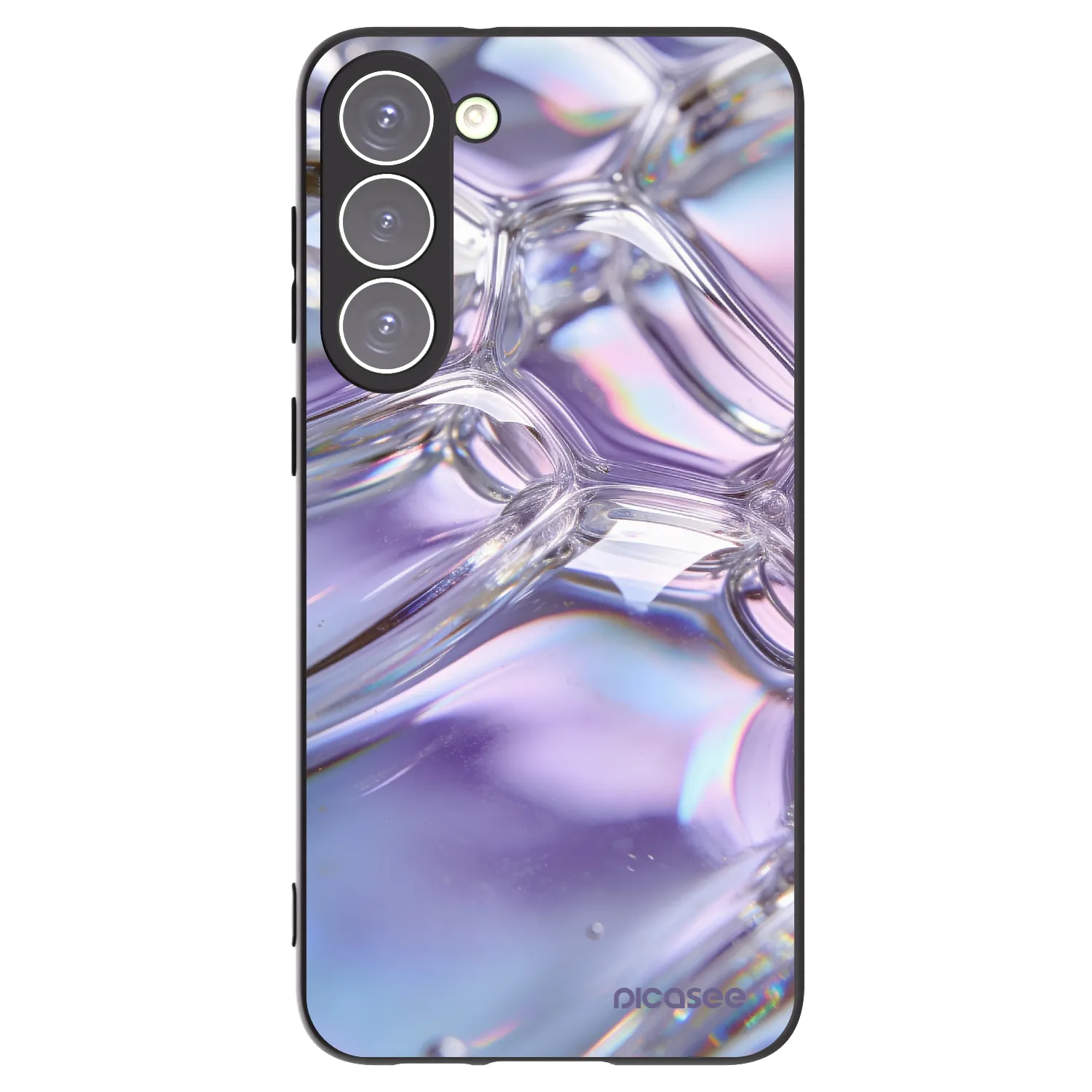 Picasee silikónový čierny obal pre Samsung Galaxy S23+ 5G - Iridescent bubbles