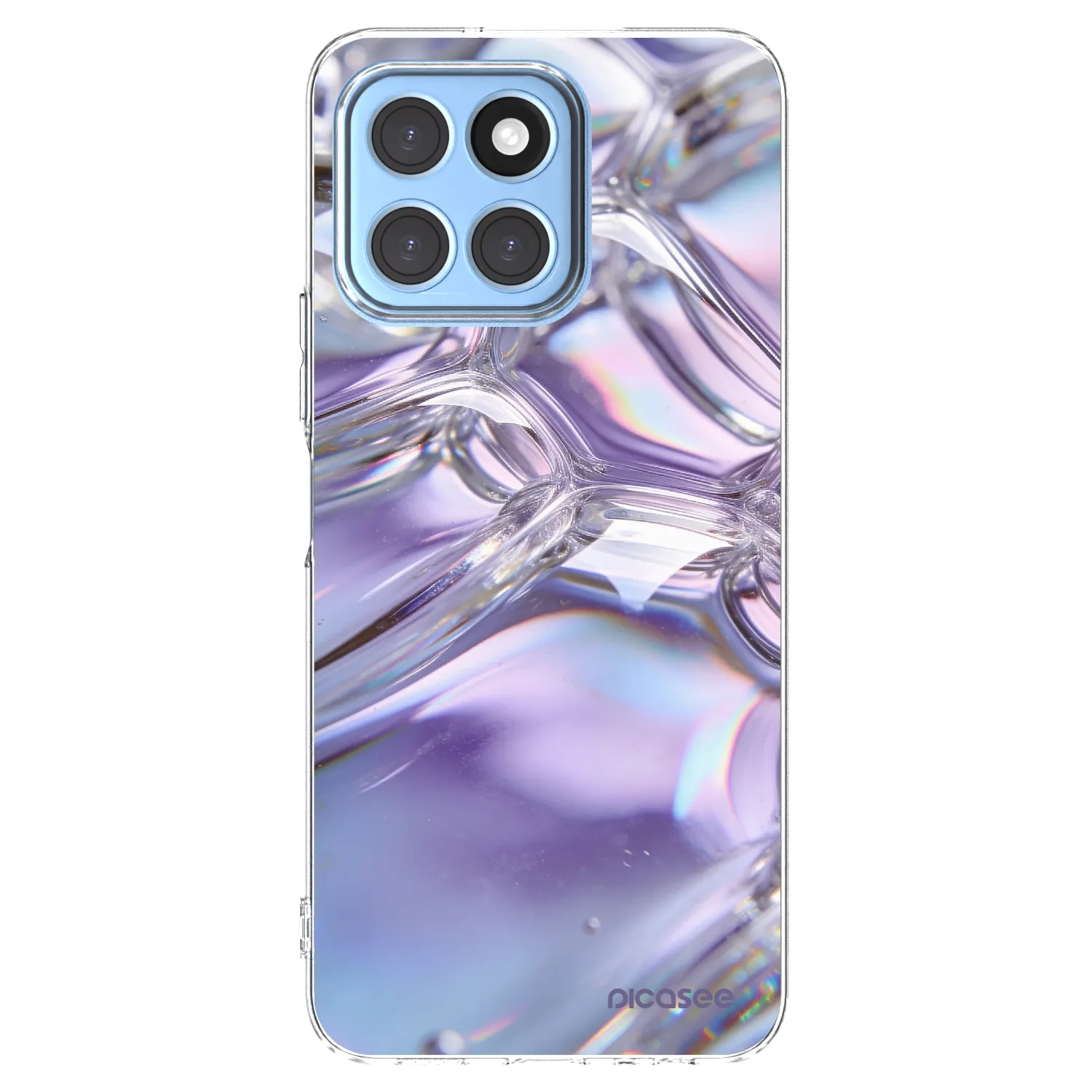 Picasee silikónový prehľadný obal pre Honor X8 5G - Iridescent bubbles