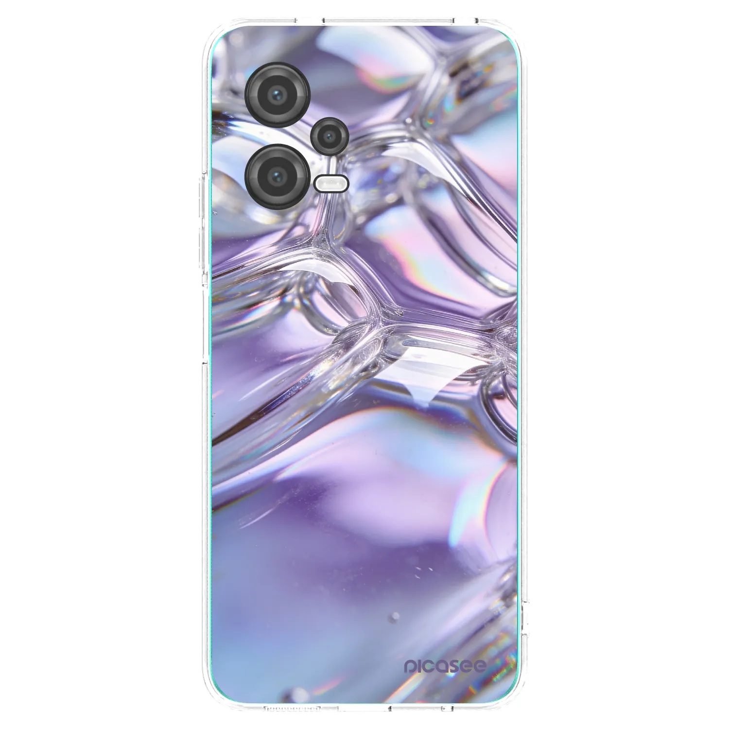 Picasee silikónový prehľadný obal pre Xiaomi Poco X5 - Iridescent bubbles