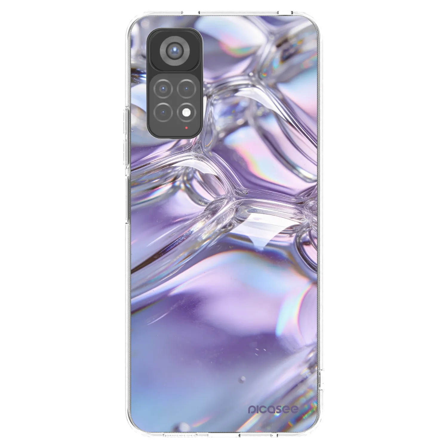 Picasee silikónový prehľadný obal pre Xiaomi Redmi Note 11S 5G - Iridescent bubbles