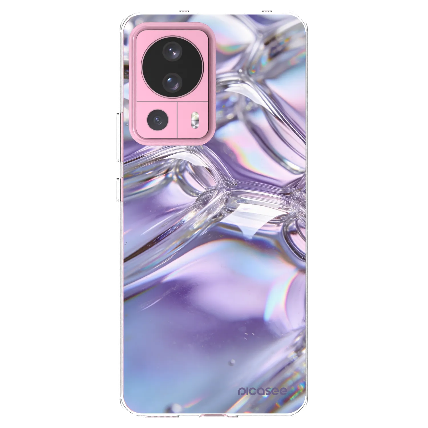 Picasee silikónový prehľadný obal pre Xiaomi 13 Lite - Iridescent bubbles