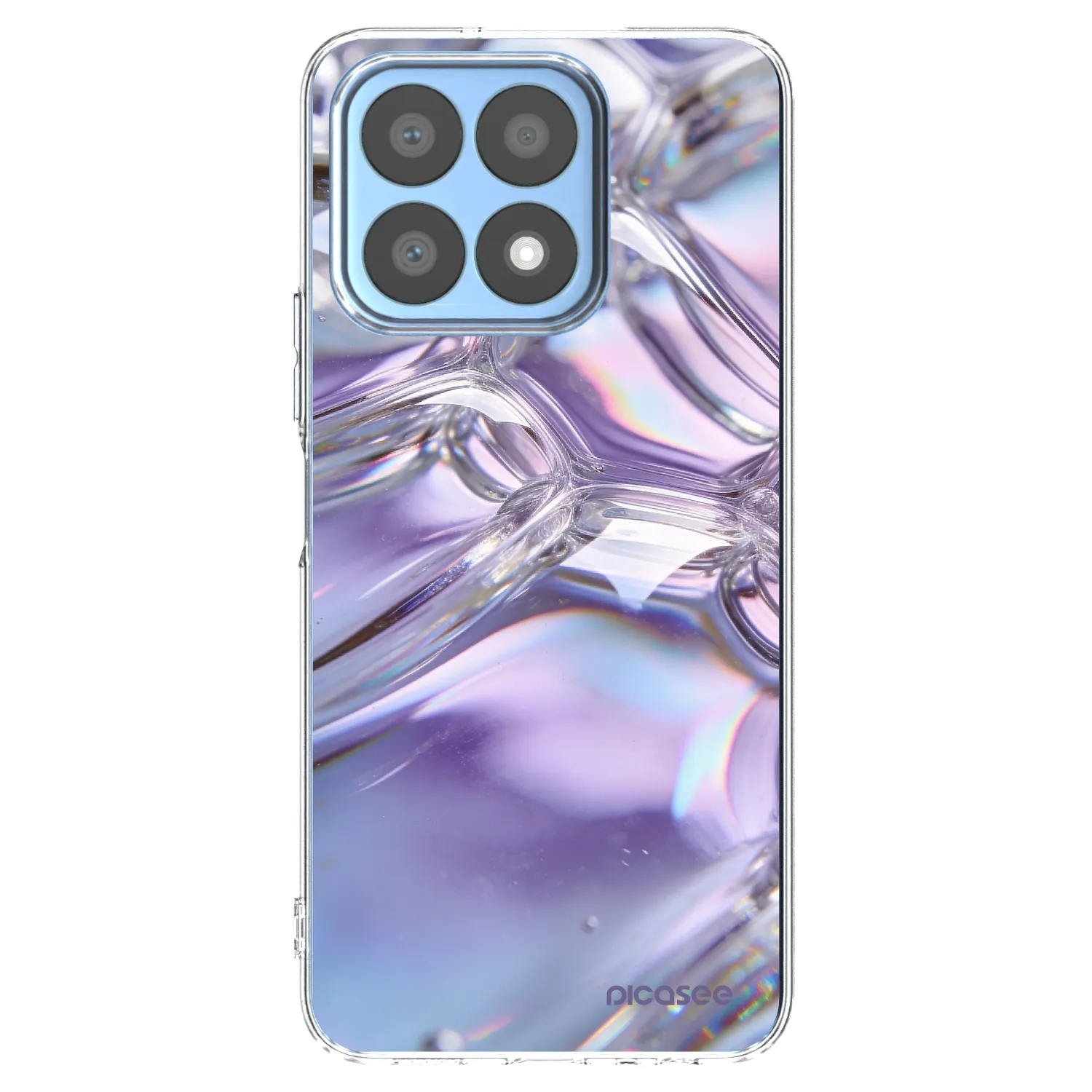 Picasee silikónový prehľadný obal pre Honor X8a - Iridescent bubbles