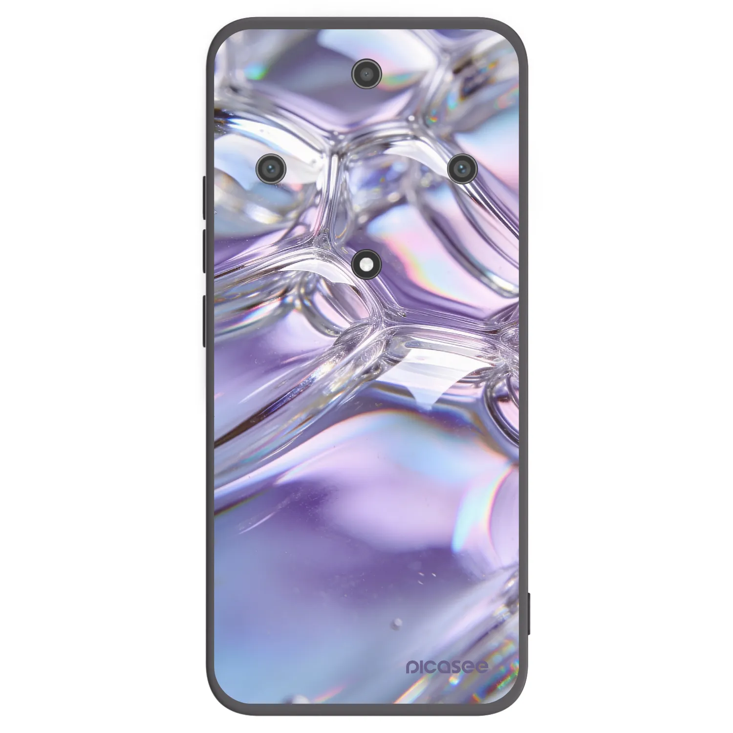 Picasee silikónový čierny obal pre Honor Magic5 Lite 5G - Iridescent bubbles