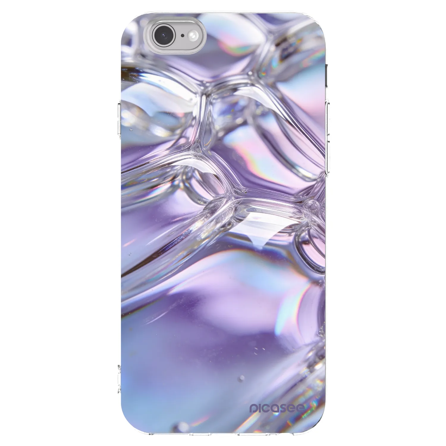 Picasee silikónový prehľadný obal pre Apple iPhone 6/6S - Iridescent bubbles