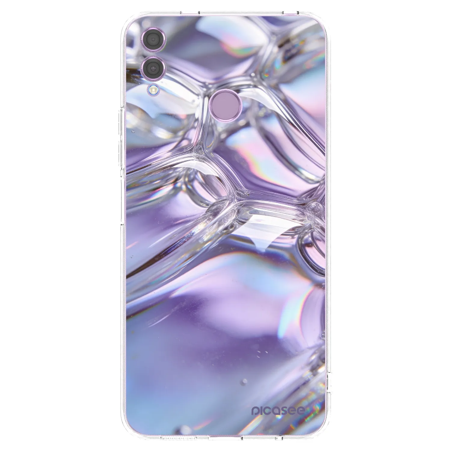 Picasee silikónový prehľadný obal pre Honor 8X - Iridescent bubbles