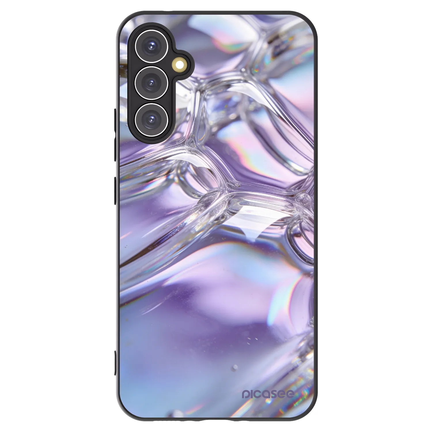 Picasee silikónový čierny obal pre Samsung Galaxy A34 5G A346B - Iridescent bubbles