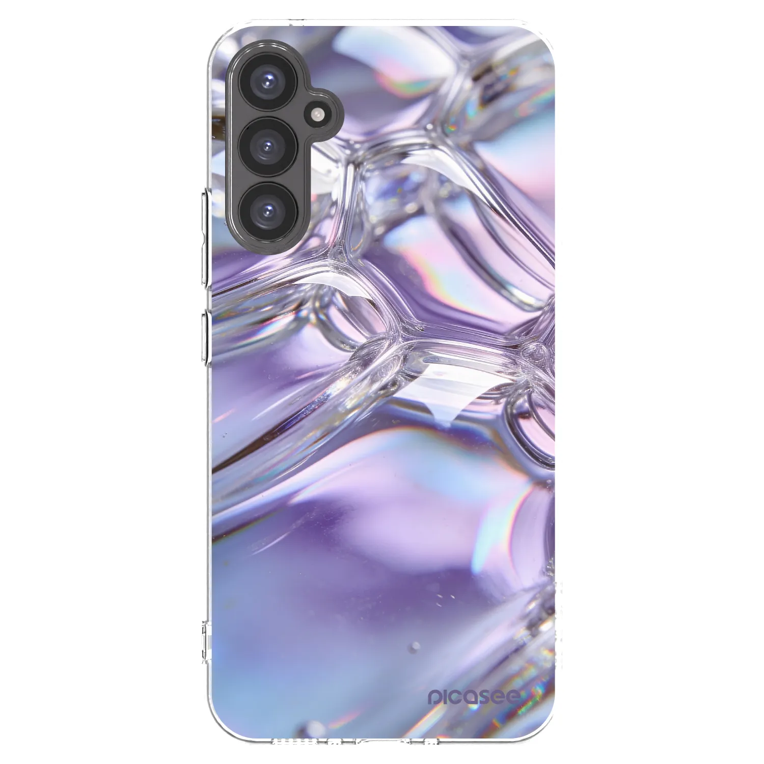 Picasee silikónový prehľadný obal pre Samsung Galaxy A34 5G A346B - Iridescent bubbles